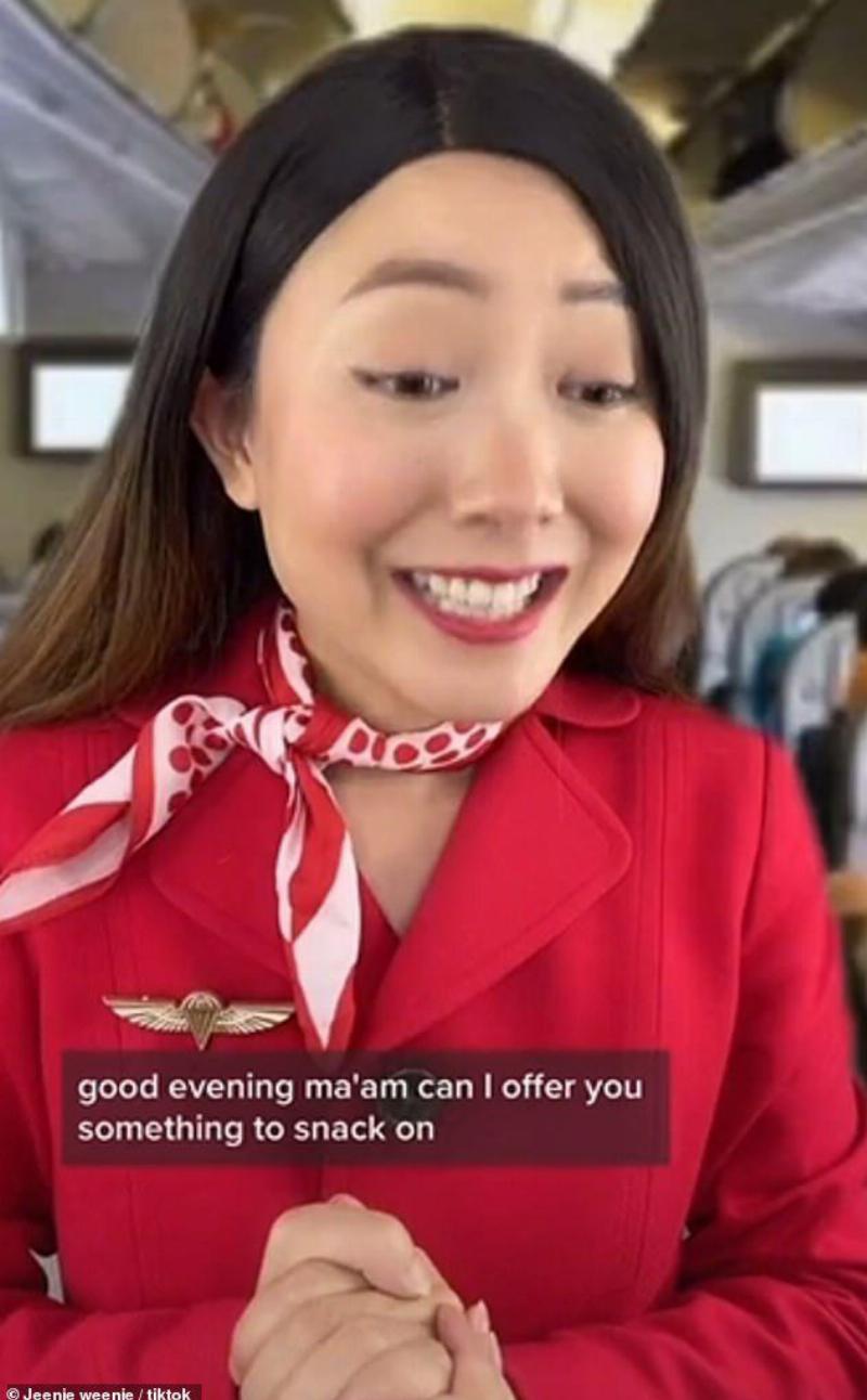 flight attendant smiles