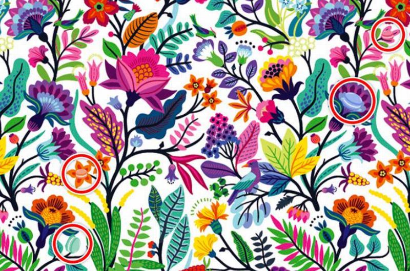 Seamless floral pattern with bright colorful flowers and tropic leaves on a white background. The elegant the template for fashion prints. Modern floral background. Trendy Folk style with macaroons circled